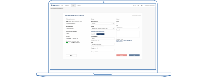 INVERS FleetControl Configuration process