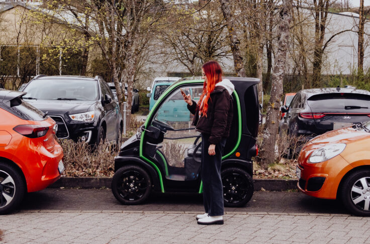 Microcar wird für Car Sharing benutzt