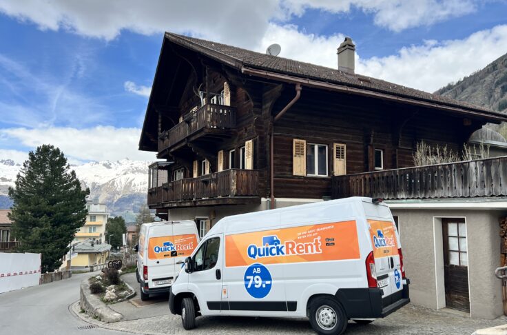 Quick Rent Transporter in the Swiss Alps