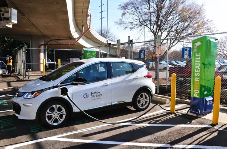 Seattle City Light motor pool vehicle EV charging