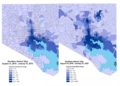 Map of Baltimore's increased equity of access to shared mobility