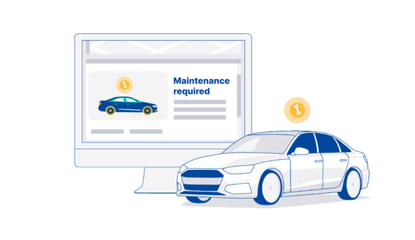 Car Subscription maintaince when needed Illustration