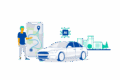 Connected Cars using AI for route optimization